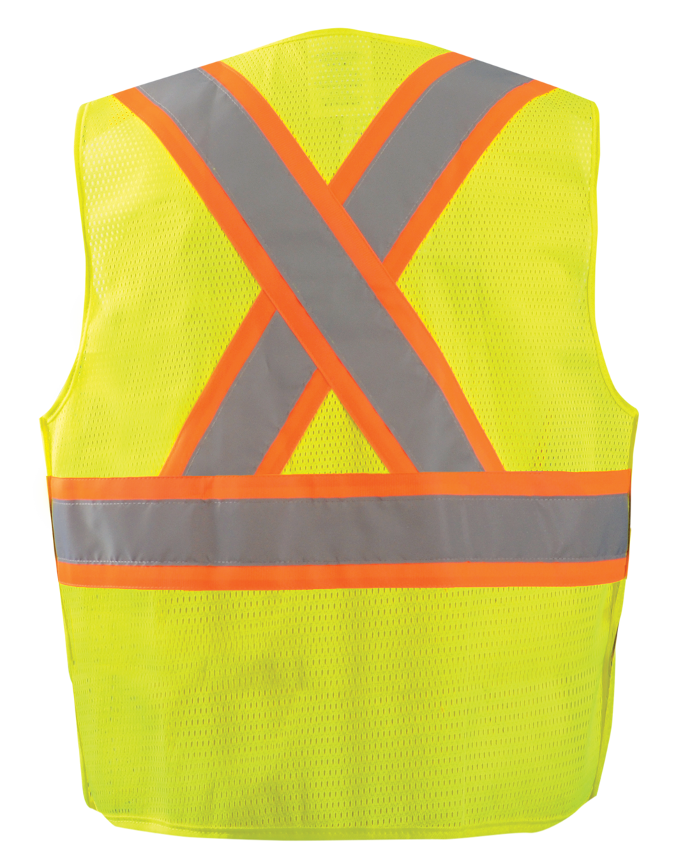 Mesh 5-Pt. Breakaway Two-Tone X-Back Vest w/Quick Release Zipper